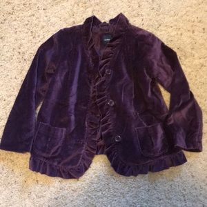 Baby gap purple velvet girls jacket 5T
